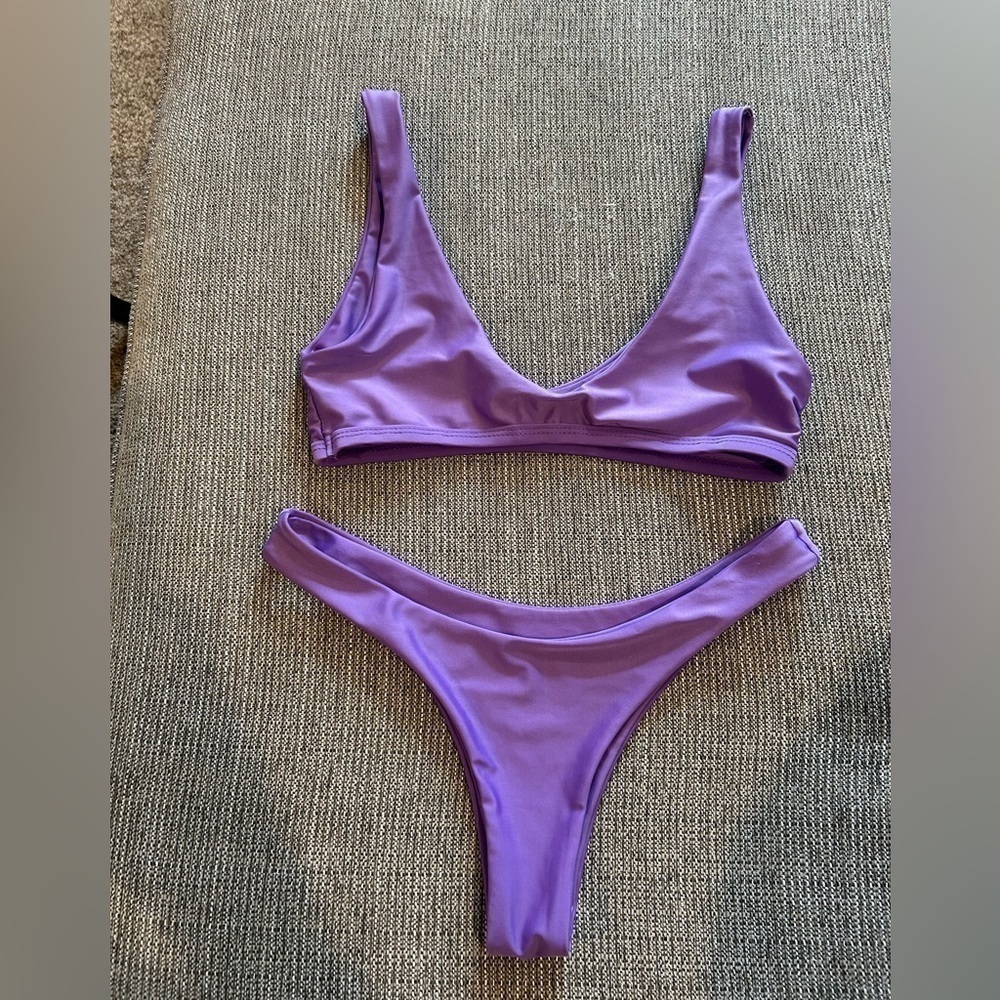 D01.20. ZAFUL Women Knot Padded Bikini Swimsuit Beach Sz 4 thong bikini set